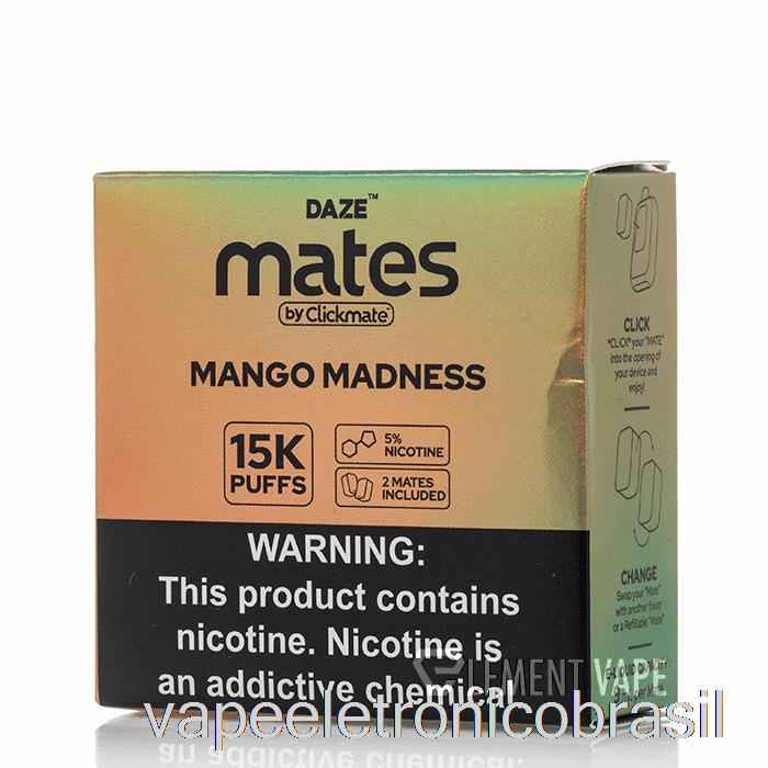 Vape Eletrônico 7 Daze Mate Pods Mango Madness